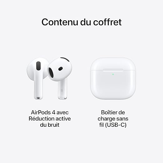 Apple AirPods Pro 2 écouteurs sans Fil, réduction Active du Bruit avec boîtier (USB-C )de Charge MagSafe