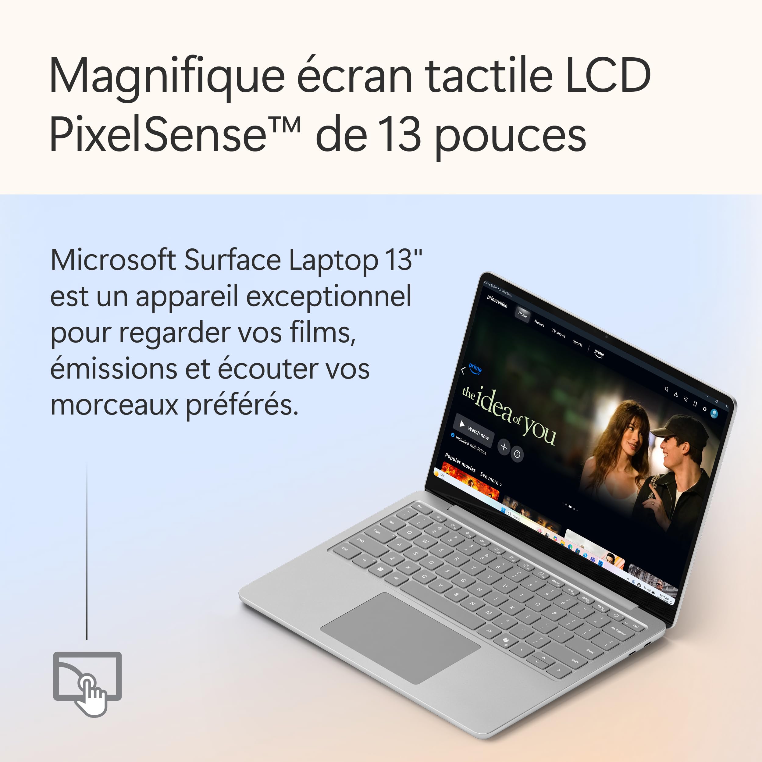 Microsoft Surface Laptop - Ecran Tactile LCD 13” - Snapdragon® X Plus - 16Go RAM - Stockage 256Go