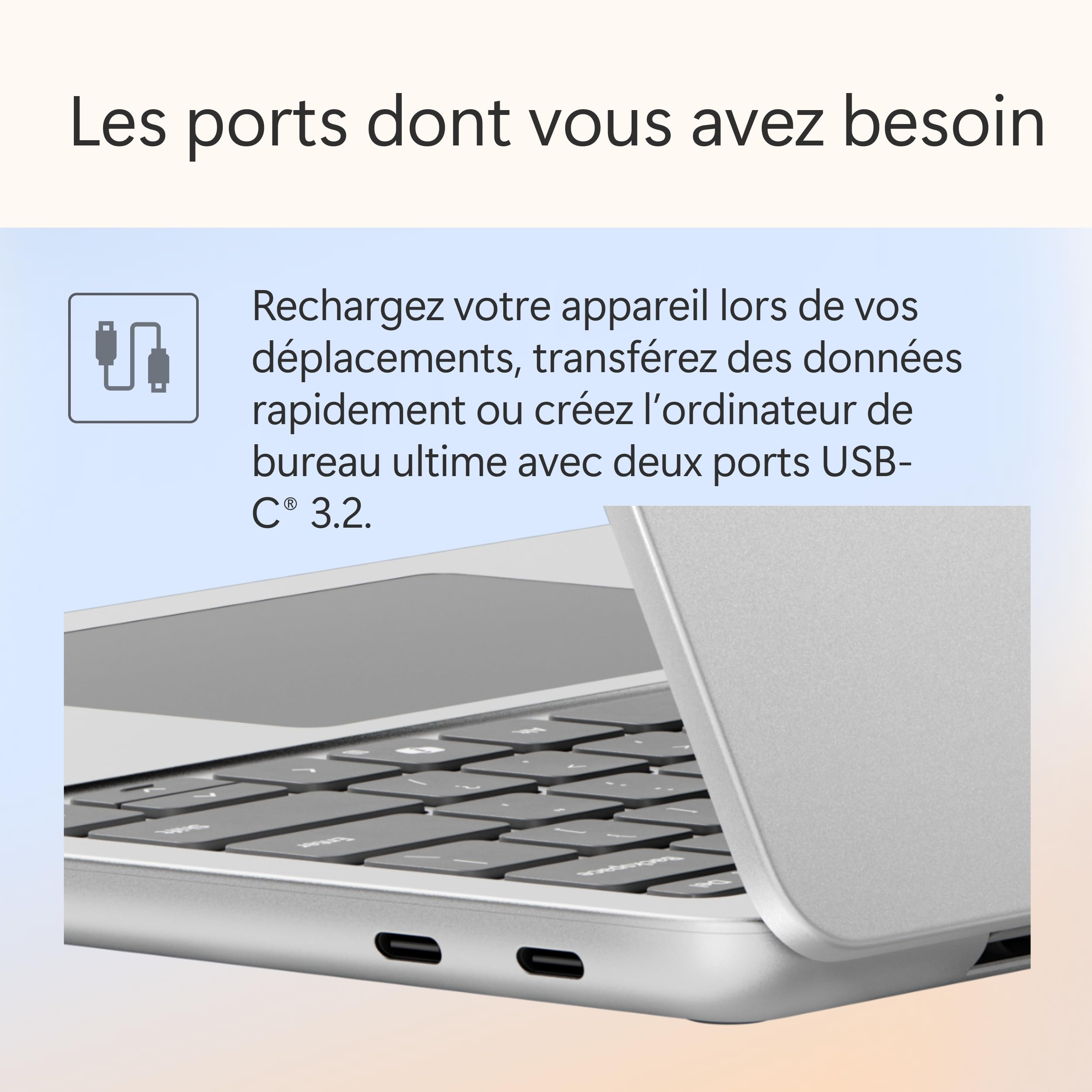 Microsoft Surface Laptop - Ecran Tactile LCD 13” - Snapdragon® X Plus - 16Go RAM - Stockage 256Go