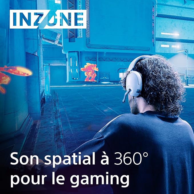Sony INZONE H3 - Casque gaming - Spatial Sound 360° - Tige Microphone de haute qualité - PC/PlayStation5 Filaire