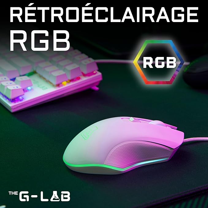 The G-Lab Combo Mercury Tkl- Pack Clavier Et Souris Gamer Mécanique Programmable