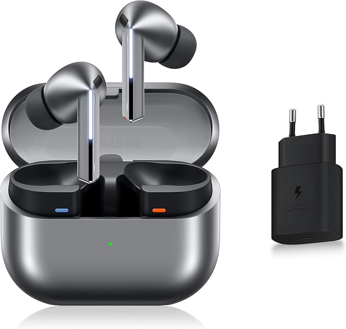 Samsung Galaxy Buds3, Écouteurs sans Fil, Réduction Active de Bruit, Audio 360, Galaxy AI( Argent)