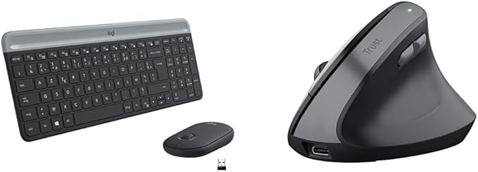 Logitech MK470 Combo Clavier et Souris sans Fil pour Windows