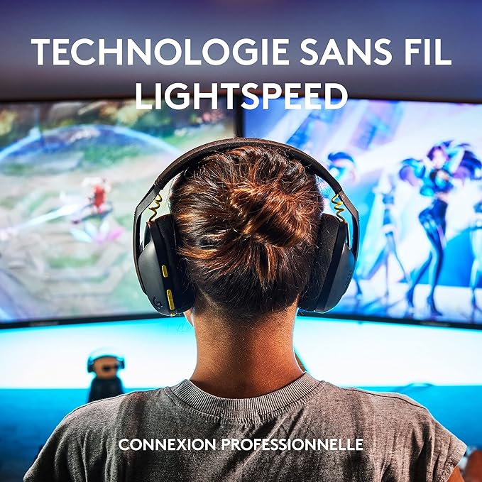 Logitech G435 LIGHTSPEED et Bluetooth sans Fil Casque Gamer, léger circum-auriculaire, Micro intégré (Noir)