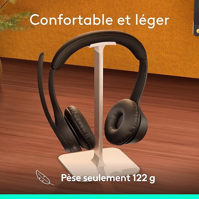 Logitech Zone 300 Casque Bluetooth sans Fil avec Microphone Anti -Parasite-20 heures d’autonomie