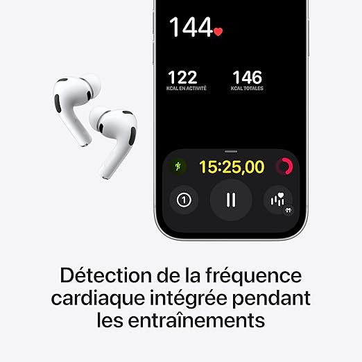 Apple AirPods Pro 3 Écouteurs sans Fil, réduction Active du Bruit, Recharge USB-C
