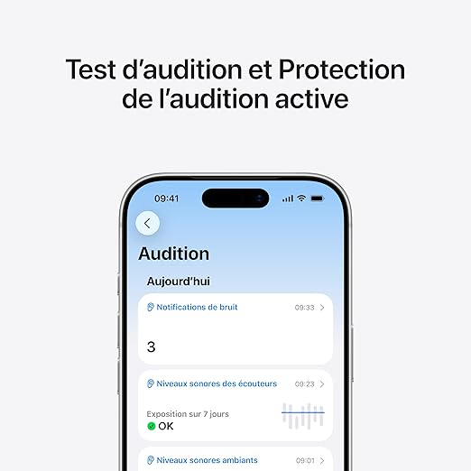 Apple AirPods Pro 3 Écouteurs sans Fil, réduction Active du Bruit, Recharge USB-C