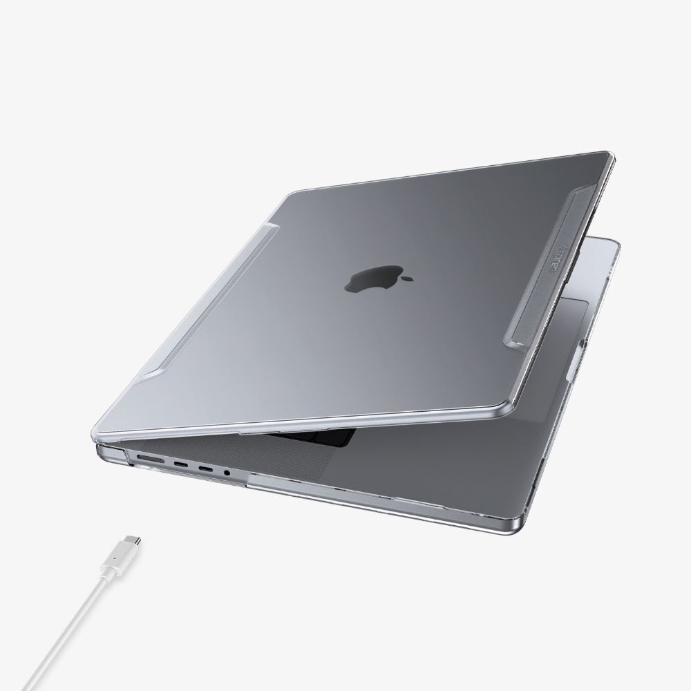 Spigen Thin Fit Coque Rigide Compatible avec Macbook Pro 16 Pouces 2023 2021, M3 Pro / M3 Max (2023) / M2 Pro / M2 Max / M1 Pro / M1 Max - Transparent