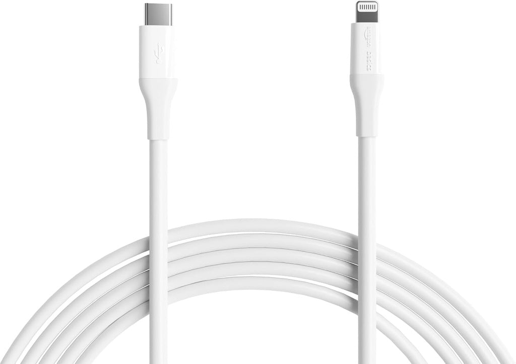 Amazon Basics Câble USB-2.0 type C vers Lightning  3 m, blanc