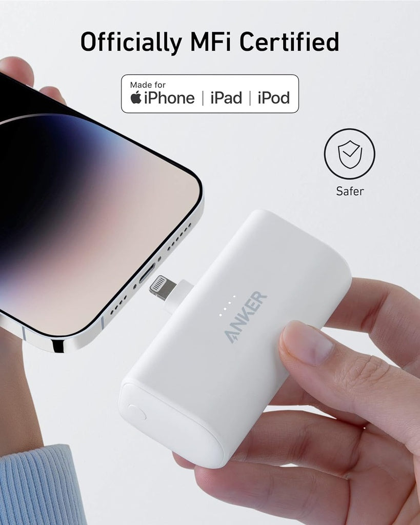 Anker 621 (5 000 mAh)Batterie Externe powerbank Recharge Rapide avec connecteur Lightning intégré 12 W (Noir)