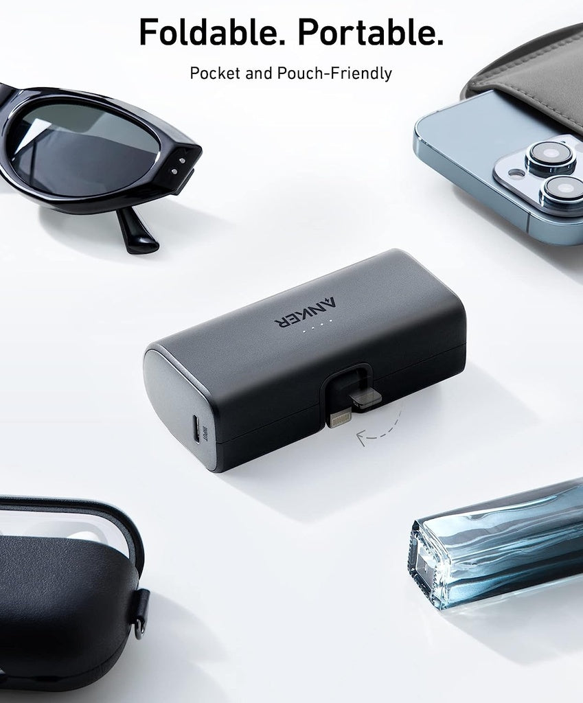 Anker 621 (5 000 mAh)Batterie Externe powerbank Recharge Rapide avec connecteur Lightning intégré 12 W (Noir)