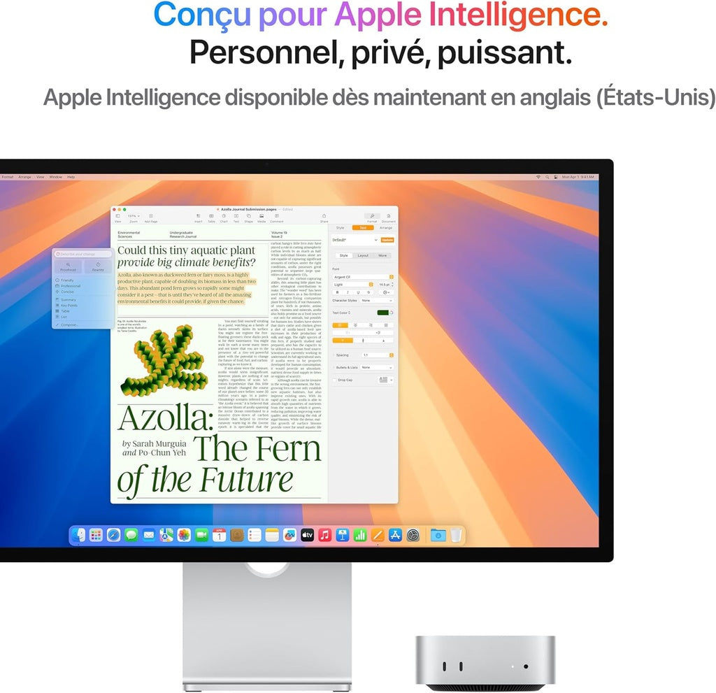 Apple Mac mini – Puce M4, 16 Go RAM, 256 Go SSD, CPU 10 Cœurs, GPU 10 Cœurs