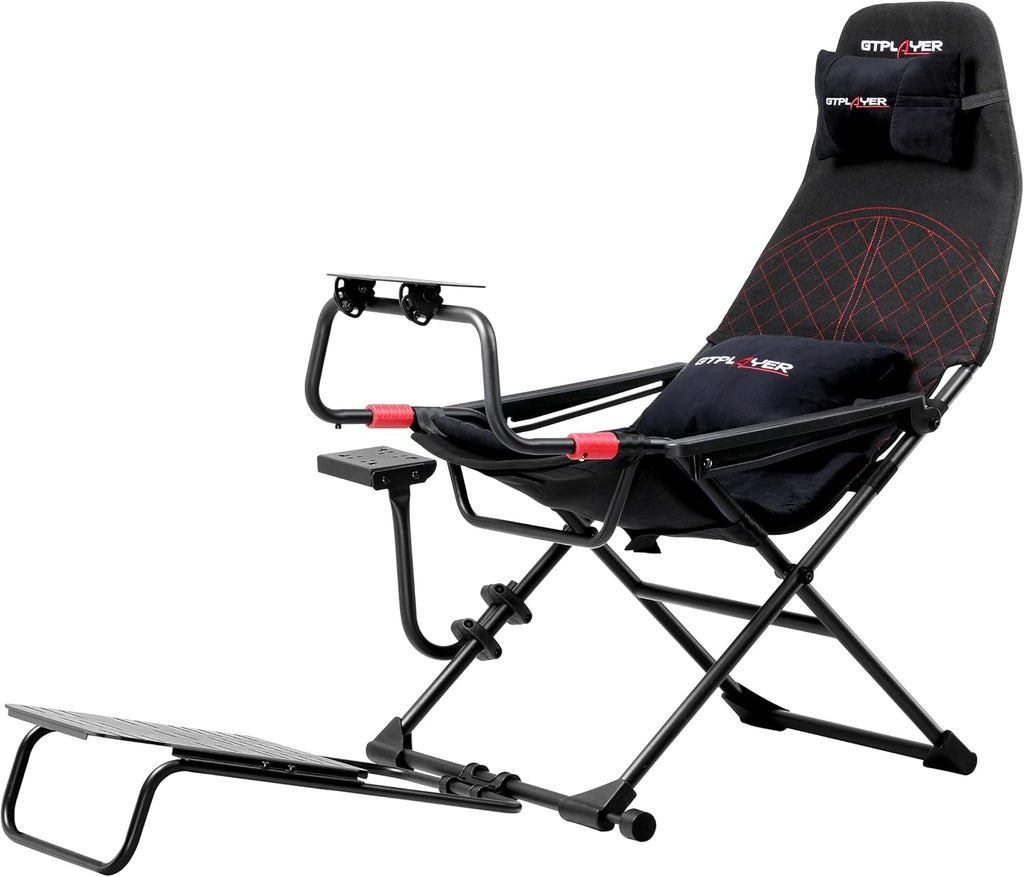 GTPLAYER Simulateur de conduite,  pliable pour adultes et enfants, compatible avec toutes les marques de volant et pédaliers