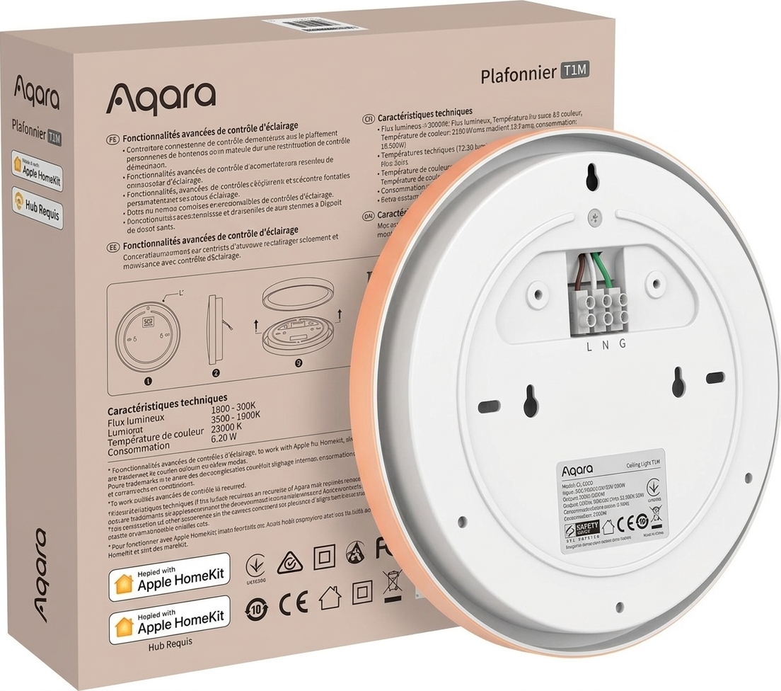 Aqara LED Plafonnier T1M avec Matter, Zigbee 3.0 HUB  HomeKit