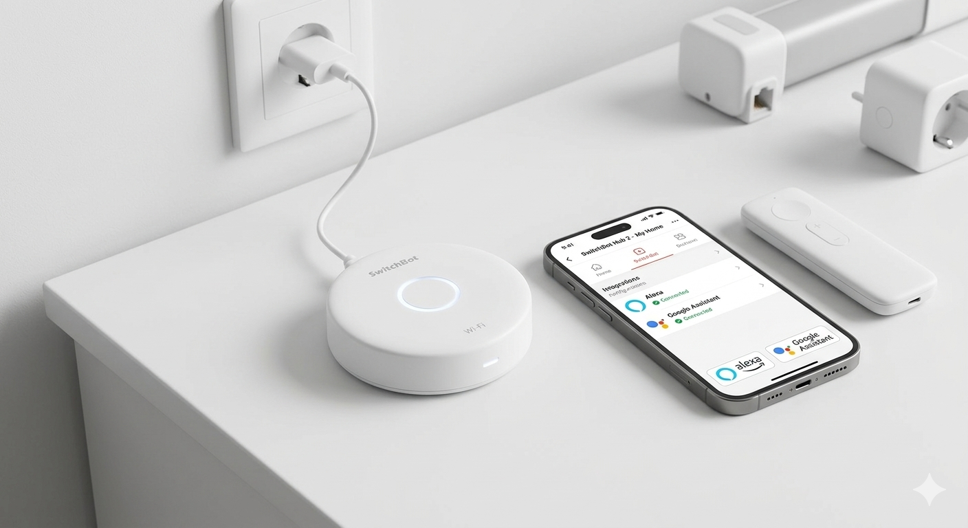 SwitchBot Hub 2 wifi ,télécommande Intelligente, Compatible Alexa avec Google Assistant