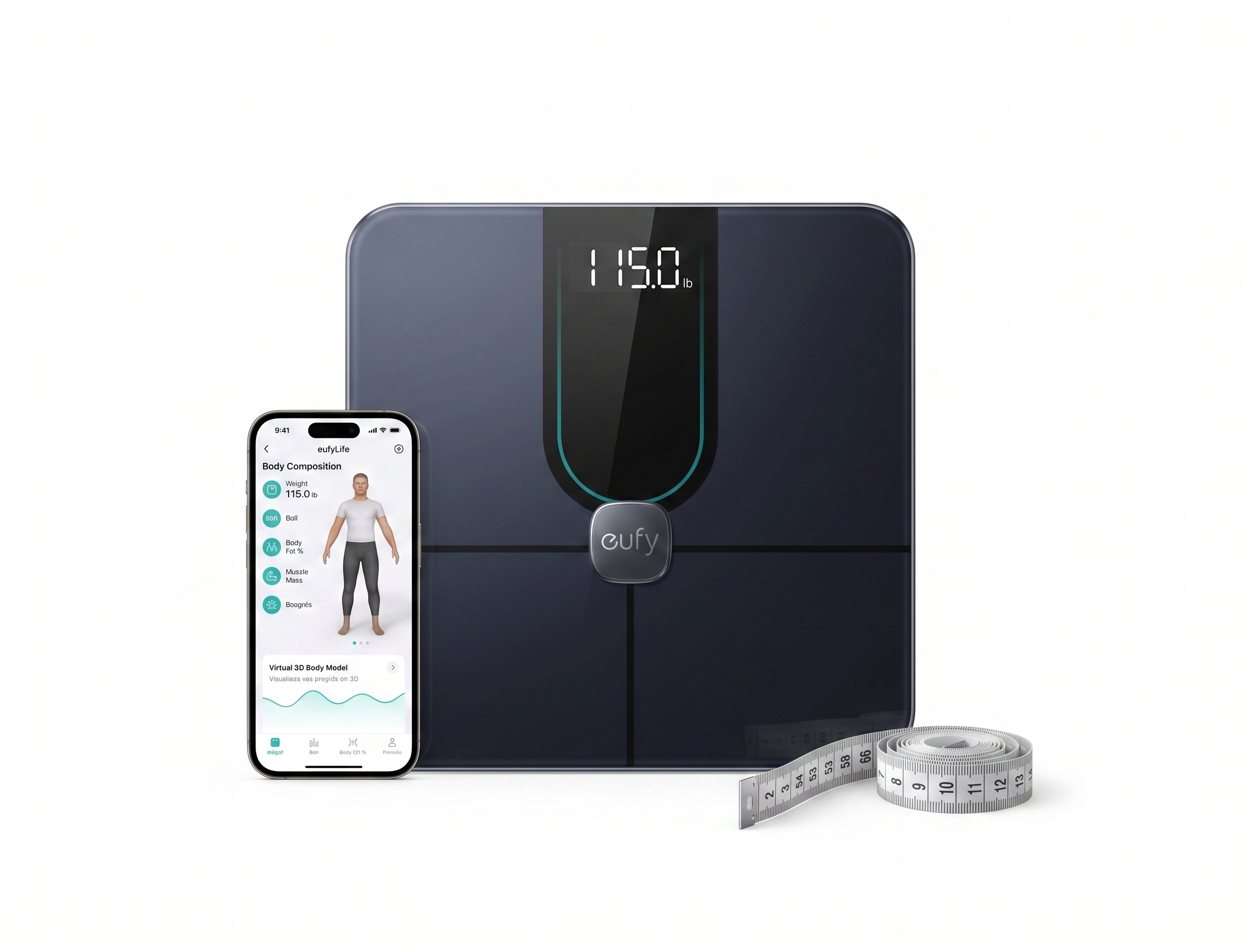 eufy Smart Scale P2 Pro pèse personne, avec Wi-Fi, Bluetooth