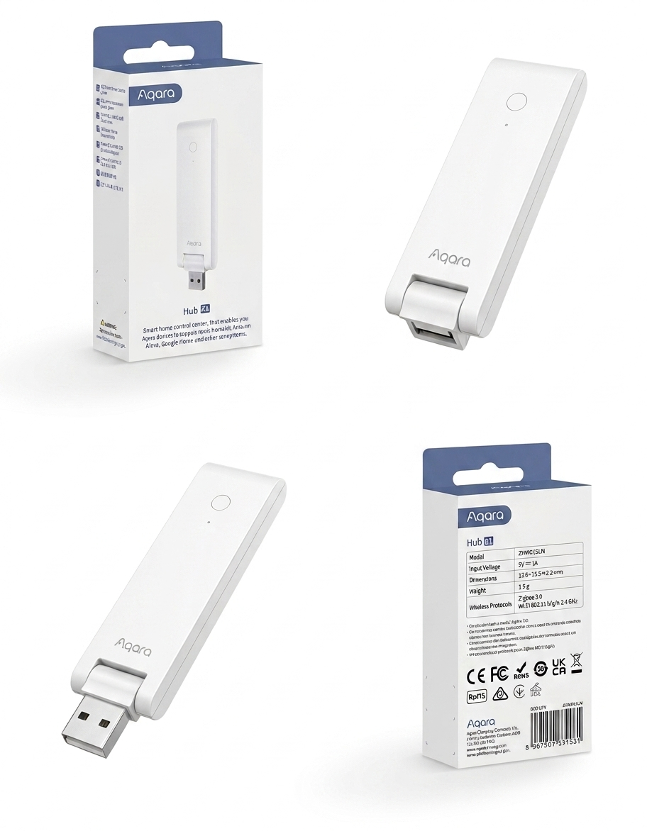 Aqara Hub Domotique E1, USB-A ,Compatible avec HomeKit, Alexa, Google Assistant, IFTTT
