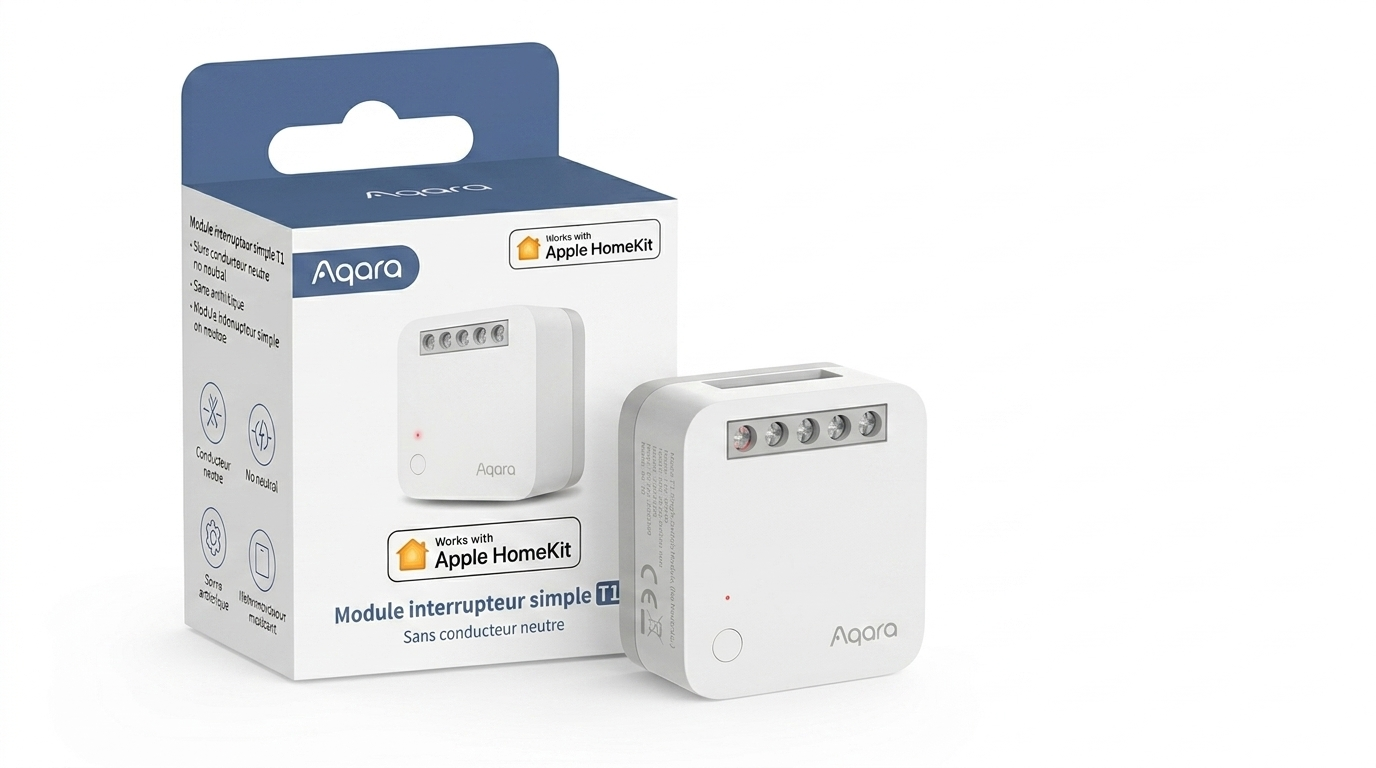 Aqara T1 Module interrupteur simple  (sans conducteur neutre) (HomeKit)