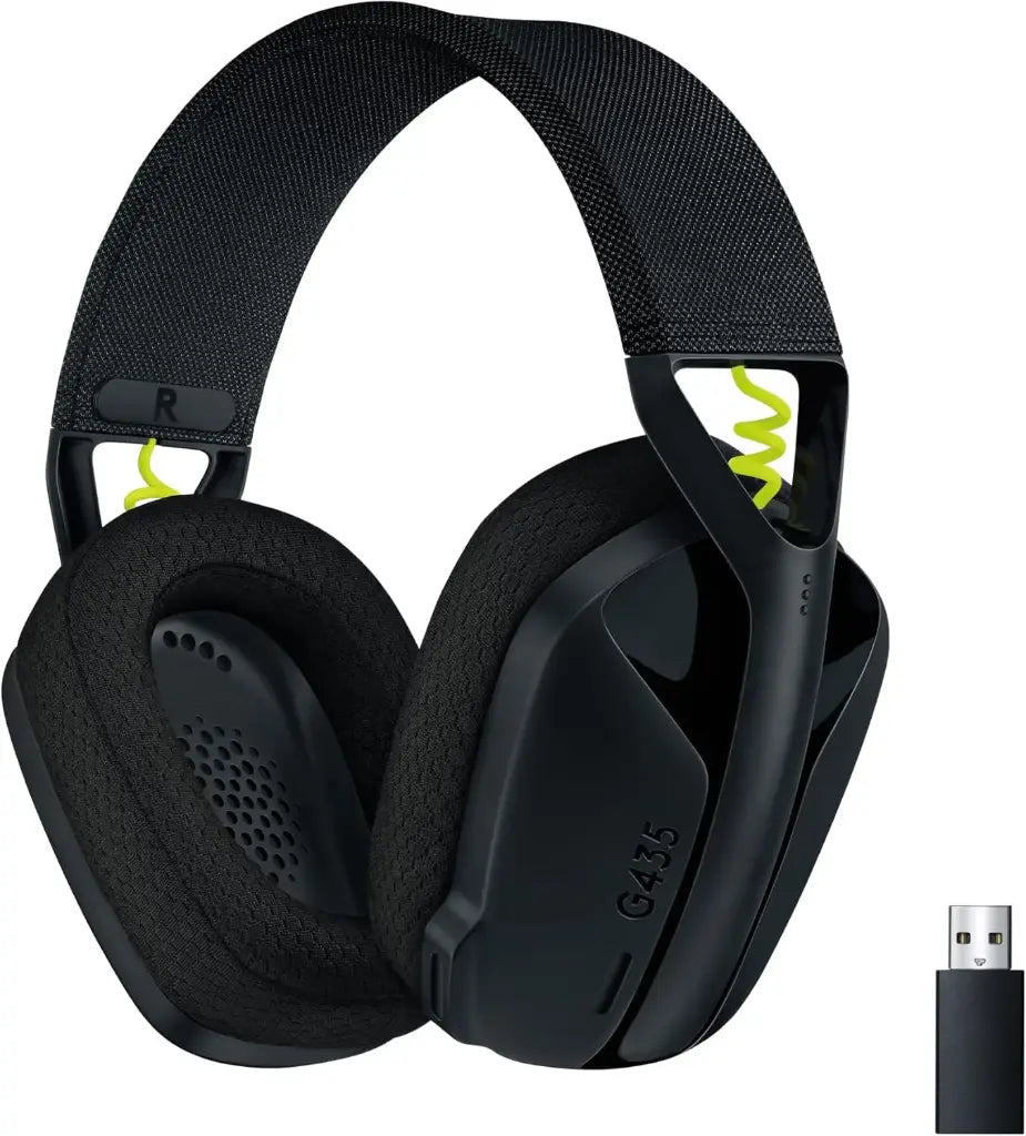 Logitech G435 LIGHTSPEED et Bluetooth sans Fil Casque Gamer, léger circum-auriculaire, Micro intégré (Noir)
