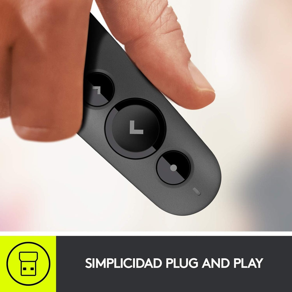 Logitech R500s – Télécommande de Présentation Bluetooth & USB, Laser Classe 1