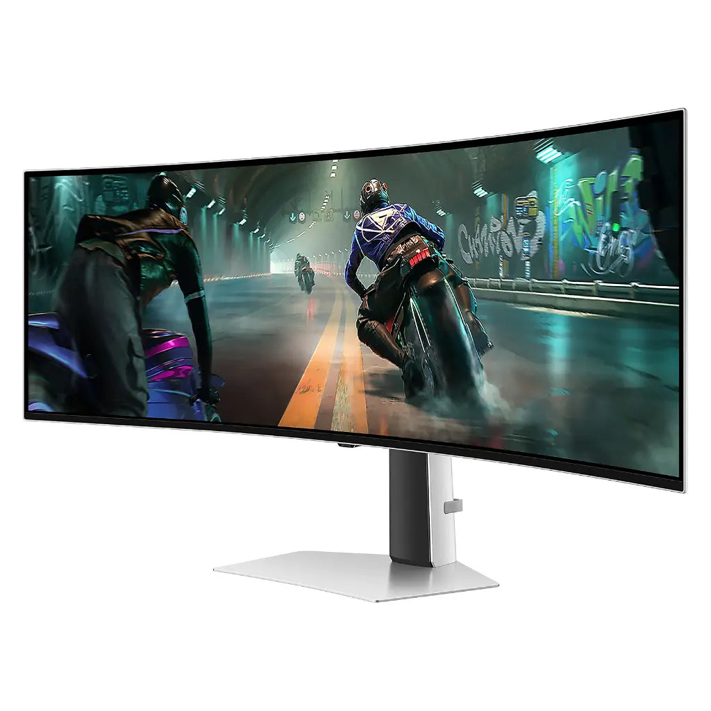Samsung 49" OLED-Odyssey OLED G9 G91SD S49DG912SU - 0.03 ms - 32/9 - Dalle OLED incurvée - 144 Hz - DQHD Argent