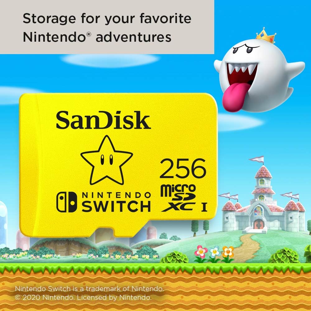 SanDisk 256 Go Carte mémoire microSDXC pour Nintendo Switch