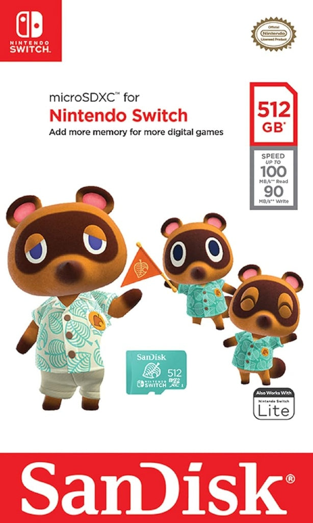 SanDisk carte mémoire MicroSD 512 Go Nintendo Switch Micro SDXC pour Switch