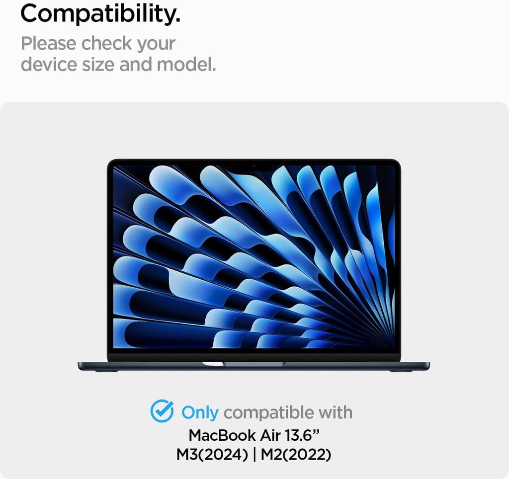 Spigen SafeView Filtre de Confidentialité Protection Écran pour MacBook Air 13.6 Pouces M3 (2024), M2 (2022),