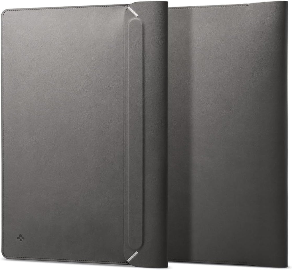 Spigen Valentinus Housse de Protection pour Ordinateur Portable 15" 15.6" 16" Pouces, Étui Cuir (Gris)