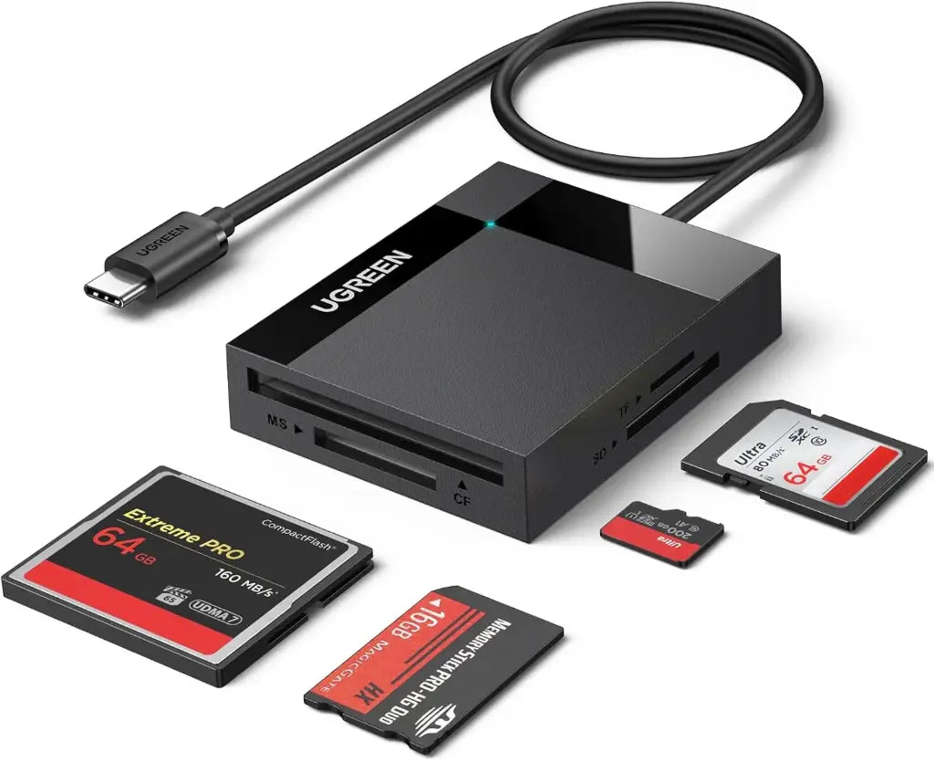 UGREEN 4 en 1 Lecteur Carte USB C Adaptateur de Carte SD Micro SD TF CF MS 5Gbps Lecteurs Cartes Mémoire Externe