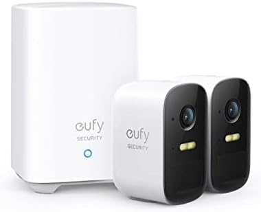 eufy Security eufyCam 2C – Caméras de Surveillance Wi-Fi Extérieures HD 1080p, Pack de 2 avec Base