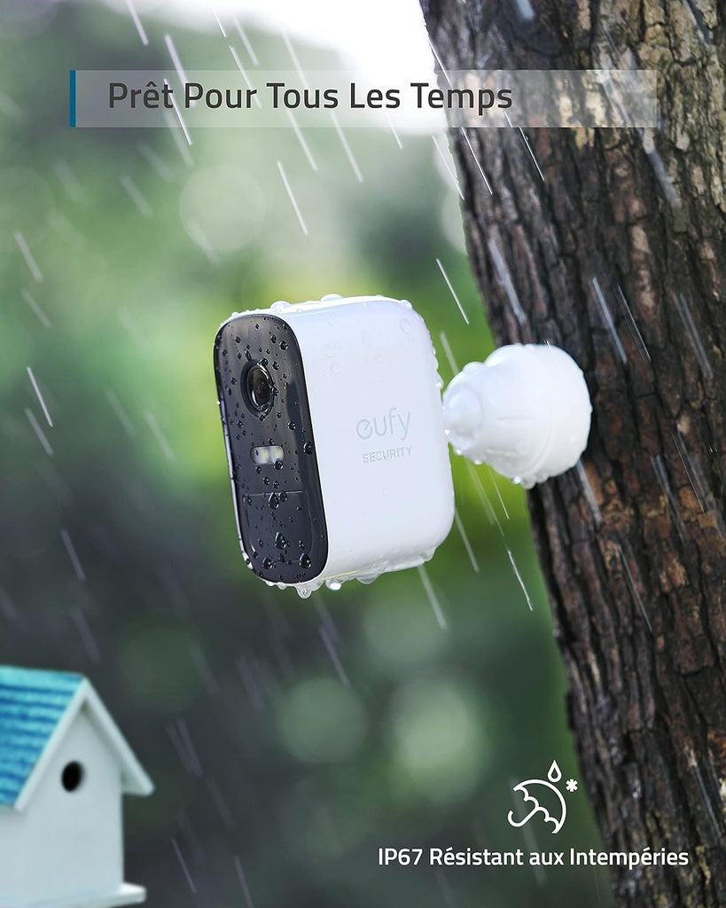 eufy Security eufyCam 2C – Caméras de Surveillance Wi-Fi Extérieures HD 1080p, Pack de 2 avec Base